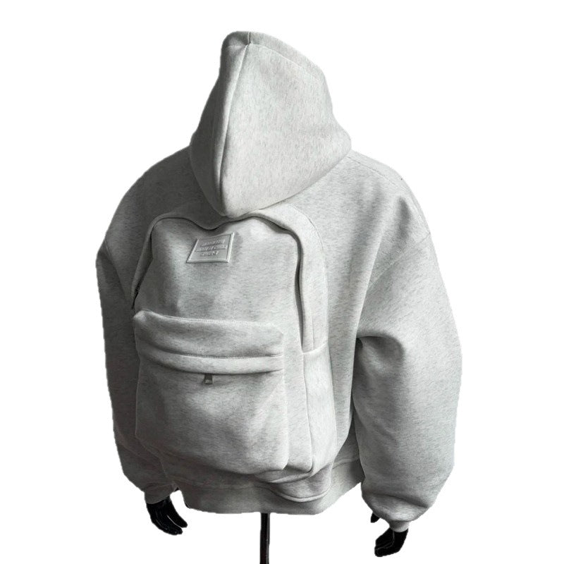 American-style Three-dimensional Schoolbag Sweater For Men