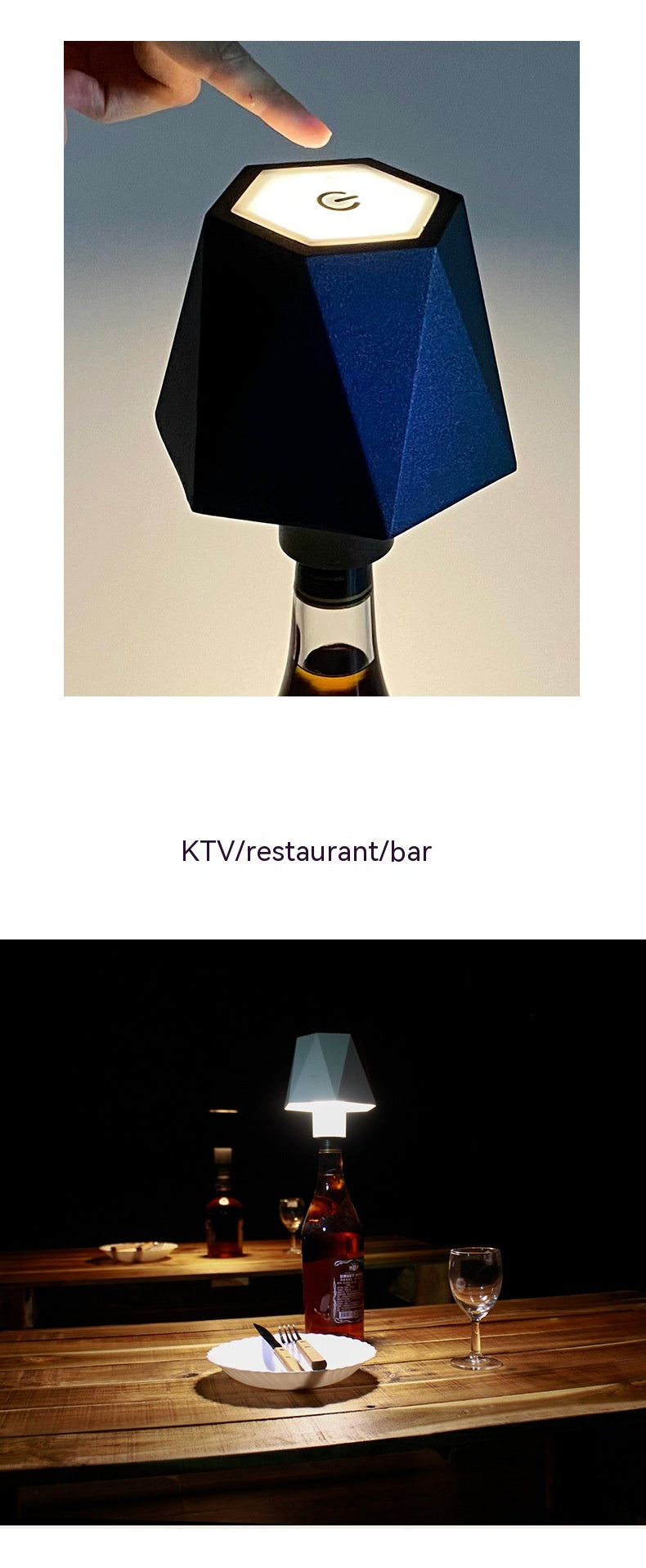 Bar Table Lamp Wine Bottle Lights Bistro Ambience Light Bedroom Wireless Usb Charging Creative Small Night