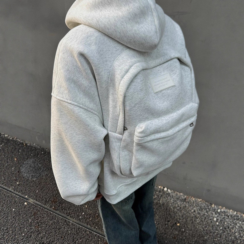 American-style Three-dimensional Schoolbag Sweater For Men