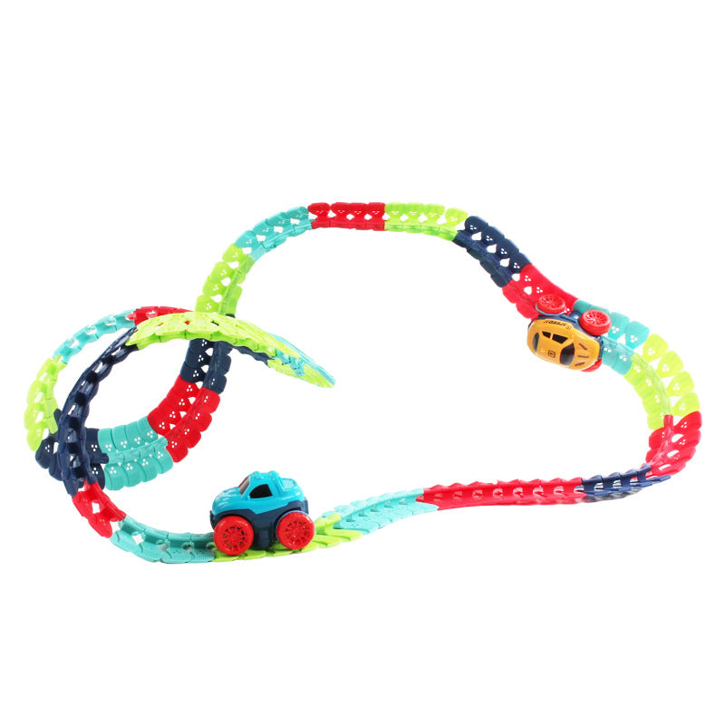 Electric Rail Car Assembled Changeable Train Light Anti-gravity Roller Coaster Racing Toy