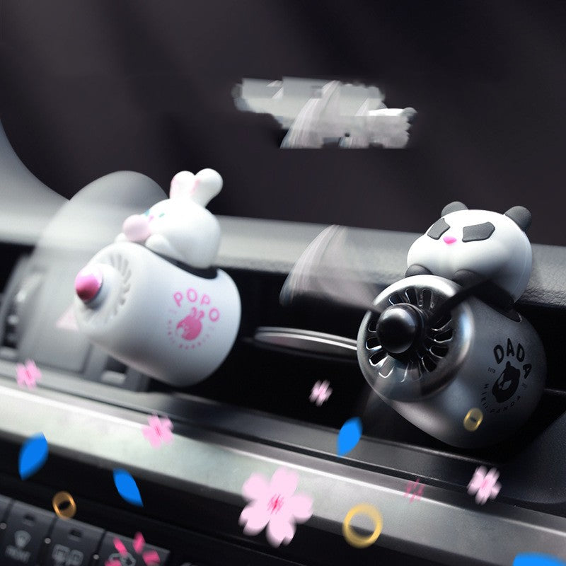 Car Air Freshener Cartoon Animal Rotating Propeller Accessories Outlet Design Fragrance Magnetic