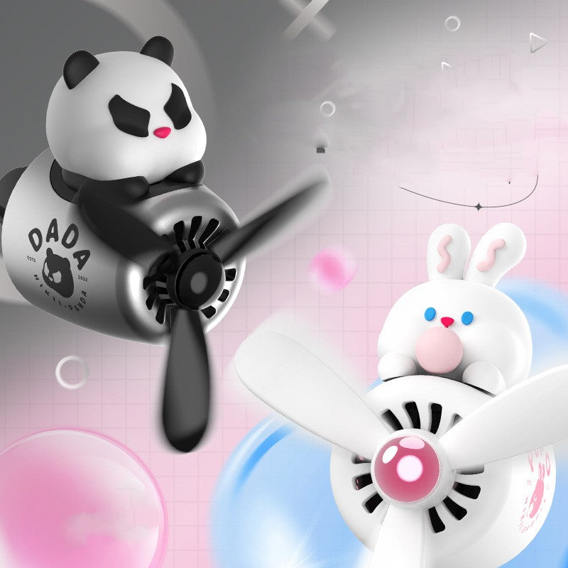 Car Air Freshener Cartoon Animal Rotating Propeller Accessories Outlet Design Fragrance Magnetic