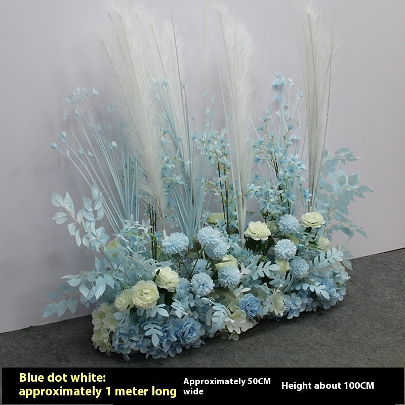 Arrangement Ornamental Rows Wedding Stage Welcome Background Floral Flower Wall