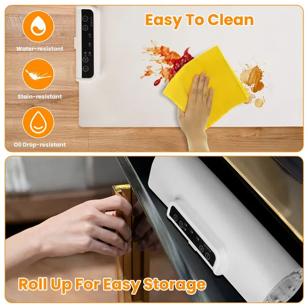 Electric Warming Tray Smart Food Warmer Roll Up Heating Pad With Adjustable Temperature Control 3 Auto Timer Settings