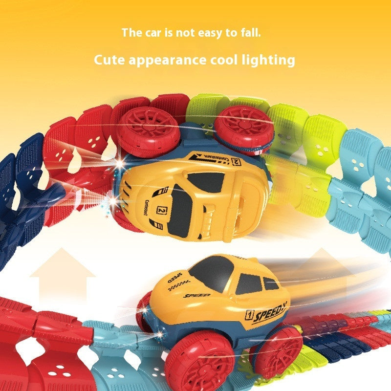 Electric Rail Car Assembled Changeable Train Light Anti-gravity Roller Coaster Racing Toy