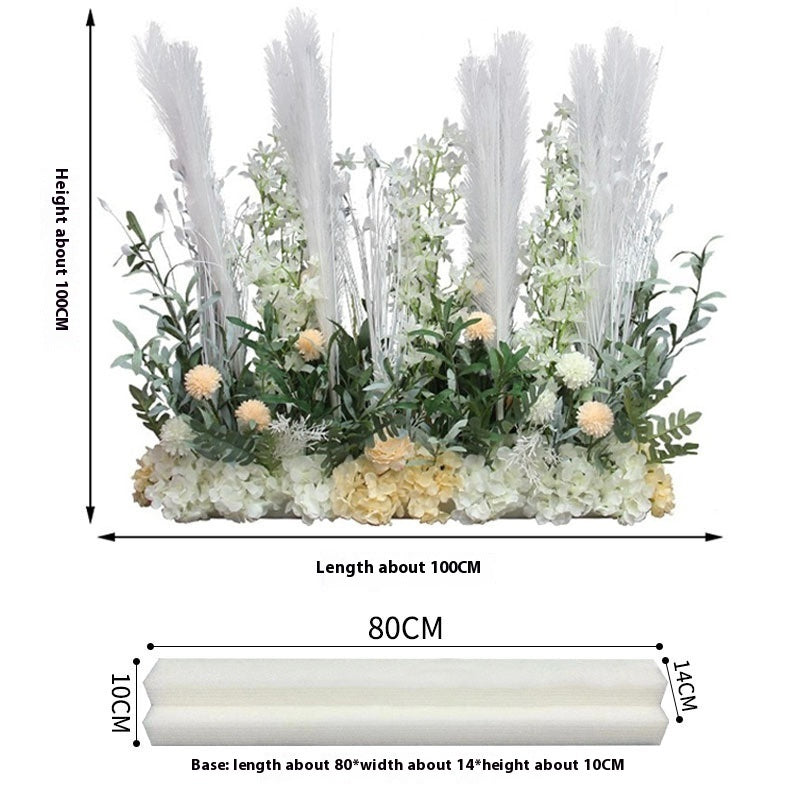 Arrangement Ornamental Rows Wedding Stage Welcome Background Floral Flower Wall