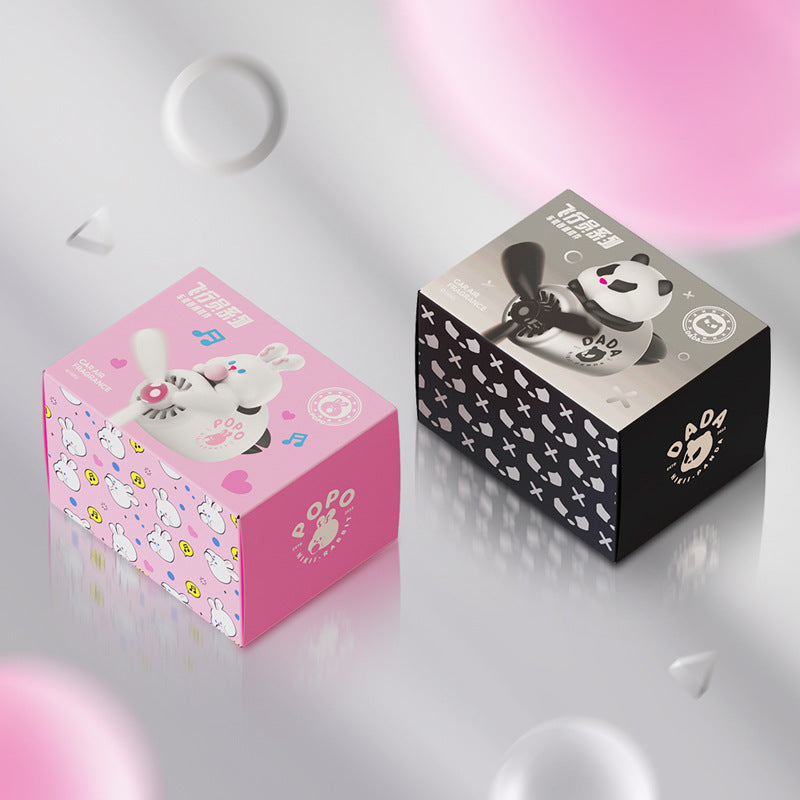 Car Air Freshener Cartoon Animal Rotating Propeller Accessories Outlet Design Fragrance Magnetic