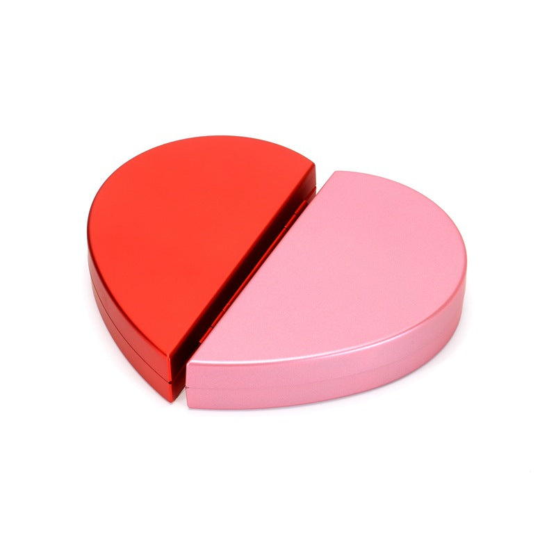 Heart-shaped Rose Flower Rotating Ring Box