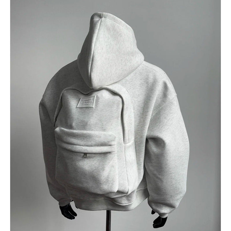 American-style Three-dimensional Schoolbag Sweater For Men